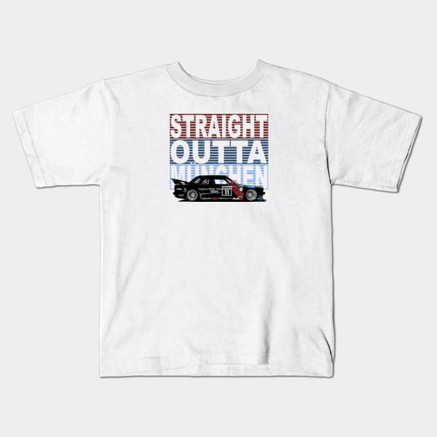 Straight Outta München BMW M3 DTM Kids T-Shirt by NeuLivery